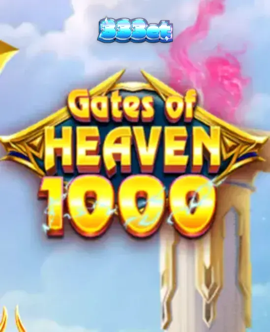 Interface do jogo Gates of Heaven 1000 com Zeus e símbolos brilhantes