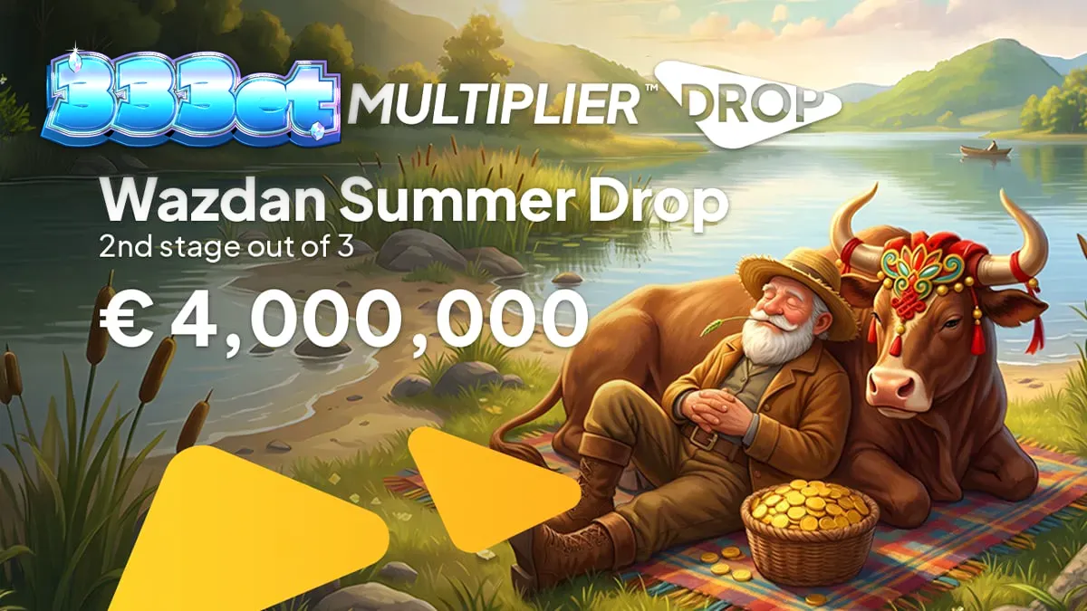 Interface de jogo de slot com elementos temáticos de verão e mecânicas de multiplicadores